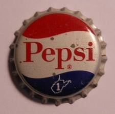 Vintage Pepsi Cola "West Virginia 1" cork..unused..SODA BOTTLE CAP #1