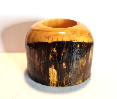 Handmade Colorado Aspen Tree Wood Candle Holder Rustic Log Decor New