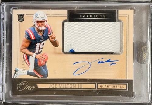 2024 Panini One Football Joe Milton III Patch Auto Relic /199 RC Rookie