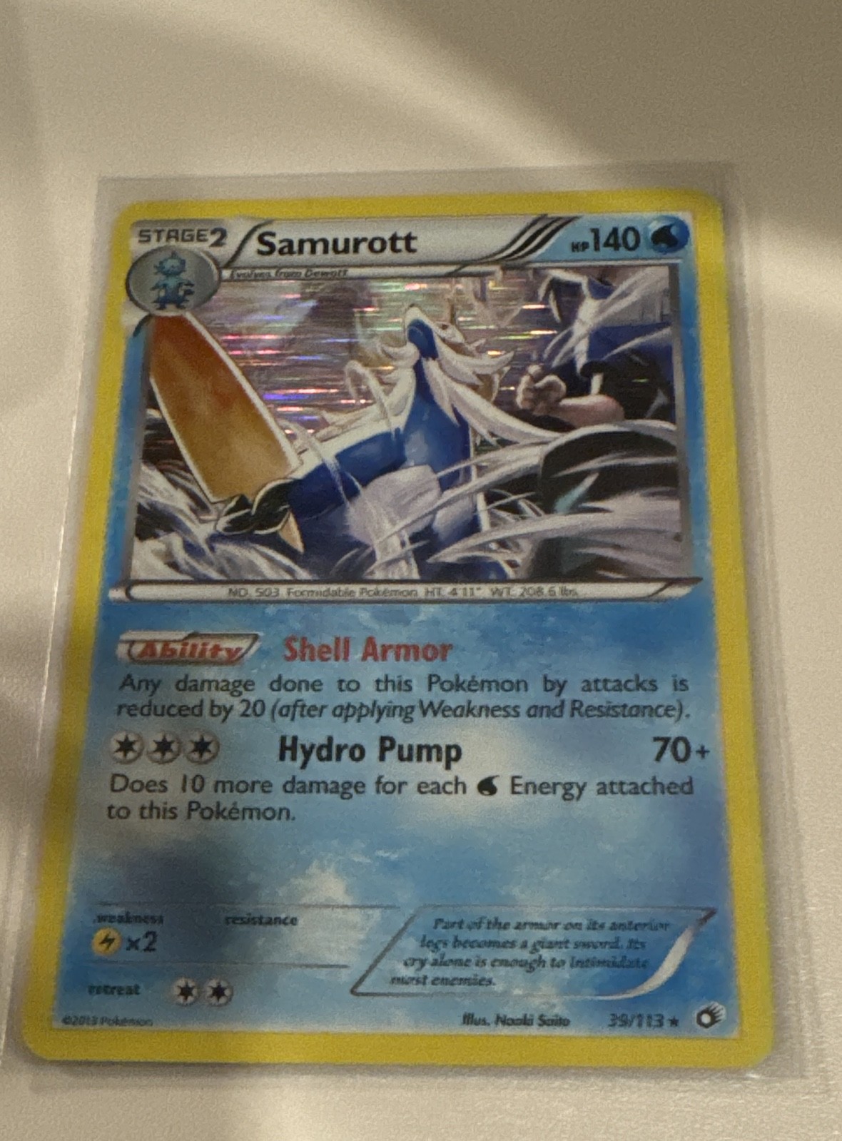 Samurott 39/113 Legendary Treasures Holo