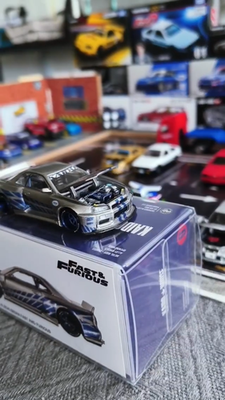 Nissan Skyline GT-R R34 1/64 Kaido House X Mini GT - Brian O'Connor F&F - Argento