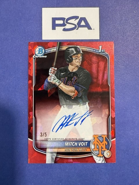 2025 Bowman Draft Sapphire Mitch Voit Chrome Auto Red /5