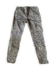 7 For All Mankind Ankle Skinny Jeans Women's Sz 29 Cheetah Print Stretch So Cute