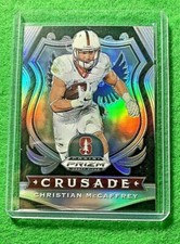 CHRISTIAN MCCAFFREY SILVER PRIZM CRUSADE CARD JERSEY #5 PANTHERS 2020 Prizm