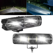 2Pcs 6-inch LED Work Light Bar Spot Pods Fog Lamp Offroad Driving Truck SUV ATV