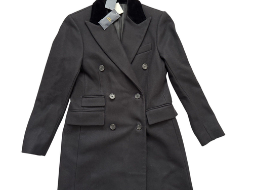 Cappotto donna Polo Ralph Lauren nero doppiopetto misto lana Melton nuovo 0 - Foto 3 di 15