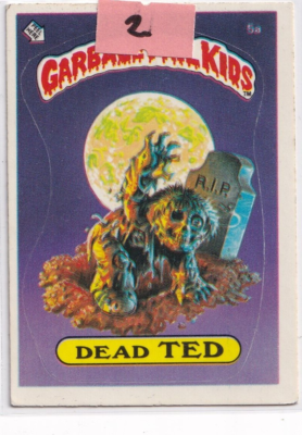 GPK Card Dead Ted 1985 Topps Garbage Pail Kids Series 1 #5a