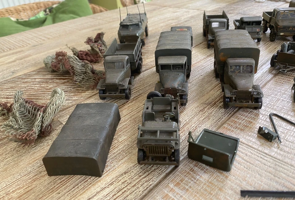 SOLIDO gros lot camions GMC jeep VAB véhicules militaires figurines 1:50 - Photo 4/4
