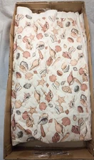 Vtg 130" x 44" Wamcraft Lowenstein Seashell Quilted Fabric & Padding. Exc Cond!!