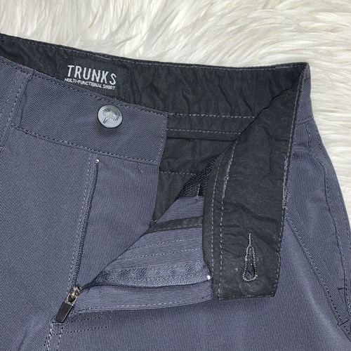 Trunks Boys Size Youth Small Charcoal Gray Nylon-Like Multi-Functional Shorts - Picture 6 of 8
