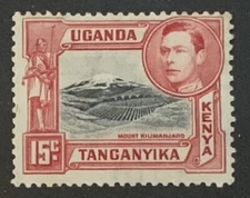 K.U.T. 1938 GVI 15c perf 13.25 LIGHTLY MOUNTED MINT . SG137 CAT £45