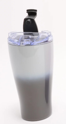 Primula 20oz Double Wall Vacuum Sealed Stainless Steel Tumbler - White/Grey