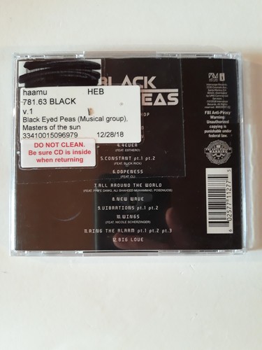 Black Eyed Peas : Masters of the Sun - Volume 1 CD Ex Library Vibrations Joy - Picture 2 of 3