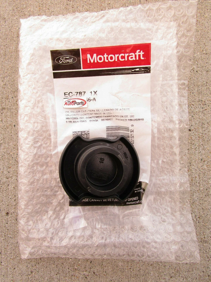 TAPA DE LLENADO DE ACEITE DE MOTOR FORD EP5Z-6766-A EP5Z6766A MOTORCRAFT EC-787 EC787 OEM NUEVO Foto 4 de 4