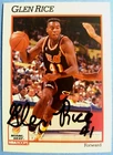 Glen Rice Miami Heat 1991 Hoops #113 Autographed Basketball Card