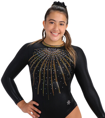 NEW! Adult Medium In Stock Gymnastics Competition Leotards by Snowflake Designs
