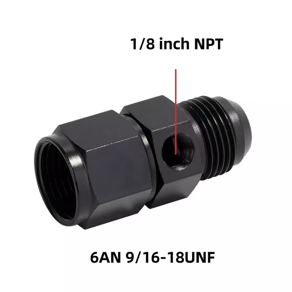 6an Fuel Line Fittings 2-Piece Fuel Pressure Fitting Adapter - 6AN - Foto 2