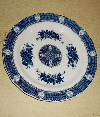 Rare NIKKO IRONSTONE plate ROYAL BLUE HARMONY HOUSE pattern 10 1/4 '' W Saturated