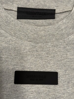 AUTHENTIC FEAR OF GOD ESSENTIALS T-SHIRT  DARK HEATHER - Sz L Oversized NWT &bag