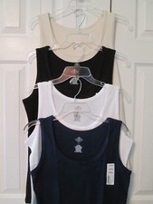 ST JOHNS BAY Sleeveless Tank Tops Sizes M  L  XL  XXL Navy White Beige Black Red