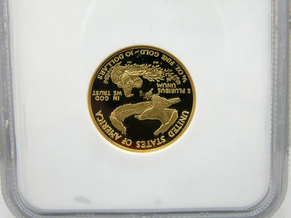 1996-W Proof American Eagle 1/4 oz $10 Gold Coin NGC PF 69 Ultra Cameo - Image 3 of 4