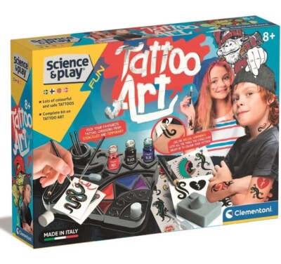 Wissenschaft & Spiel Spaß Kunst-Tattoo Kit, pädagogisches und wissenschaftliches Spielzeug, Alter 8+