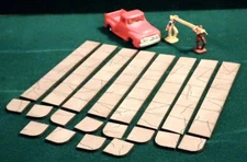 HO Scale Sidewalk Aged Cracked Dark Concrete Laser Etched 224 Scale Feet 