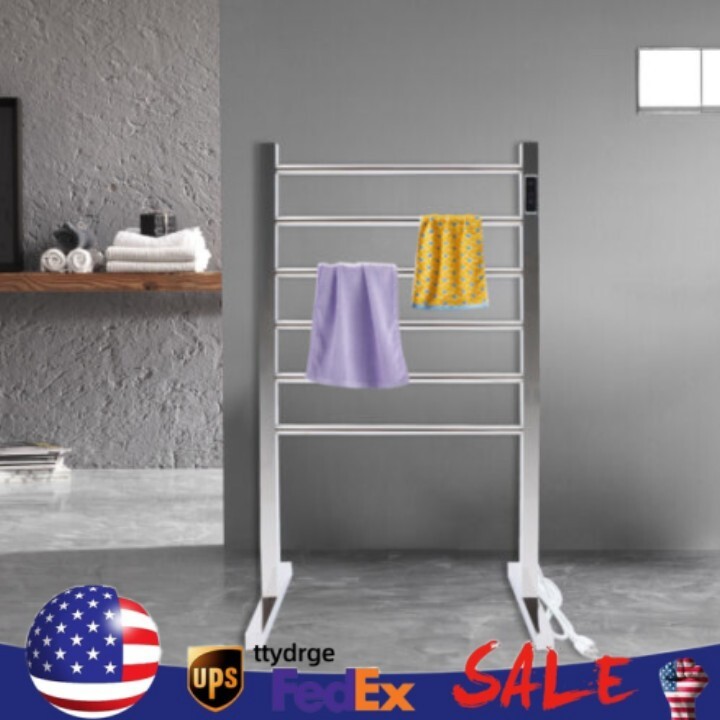 Electric Towel Dryer Towel Warmer Stainless Time Setting Freestanding  6*19.6 | eBay