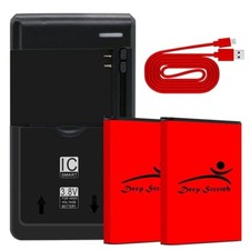 High Grade 1650mAh Battery Universal Charger Cable for Kyocera DuraXA E4510 USA