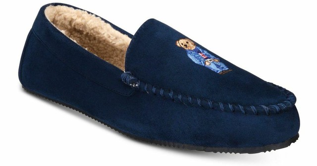 polo bear moccasin slipper
