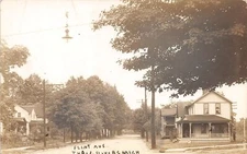 H19/ Three Rivers Michigan RPPC Postcard c1910 Flint Avenue Homes 36