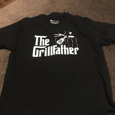 The GRILLFATHER  Funny Fathers Day BBQ Barbecue Grill Dad Grandpa T Shirt 3xl