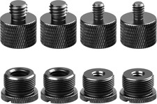 Mic Stand Adapter Set,8 Pcs Mic Thread Adapters-5/8 Female to 3/8 Male and 3/8 F
