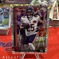 2025 NFL Topps Chrome Raywave Kyle Monangai #382 Rookie RC Variant Chicago Bears