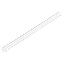 2Pcs PC Rigid Round Clear Tubing 15mm x 16mm x 305mm Length Plastic Tube