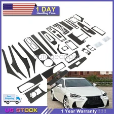 35Pcs For Lexus IS250 IS350 2013-18  Carbon Fiber Full Interior Kit Cover Trim