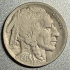 1917-D Buffalo Nickel. Horn Details. Full Date. Holo-restored Coin. (C)
