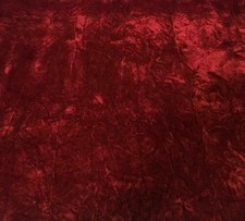 Burgundy Crushed Velvet Upholstery Curtain Fabric Anti Pill 58 Inch By The Yard