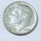 1964 D Roosevelt Dime 90% Silver 10C Circulated Coin #6025