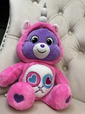 Basic Fun Care Bears Unicorn Bear Plush Stuffed Animal Pink Purple Medium 2021