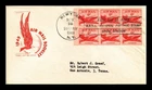 US COVER AIR MAIL 6C BOOKLET PANE FDC SCOTT C39A HOUSE OF FARNAM CACHET