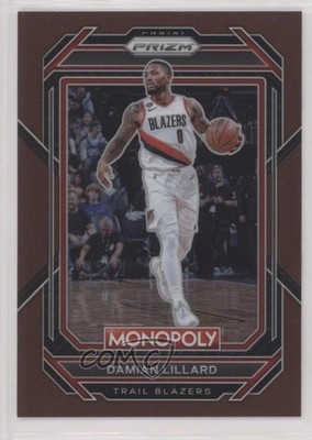 2022-23 Panini Prizm Monopoly Brown Prizm 71/249 Damian Lillard #73 0d0q