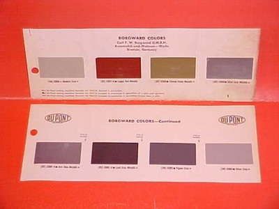 1958 1959 BORGWARD ISABELLA COUPE TS TOURING COMBI STATION WAGON PAINT CHIPS