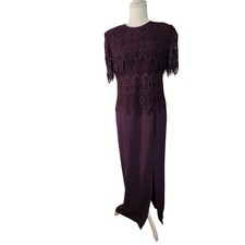 Karen Miller Women Formal Evening Dress Size 8 purple Preacher Wife Church Maxi