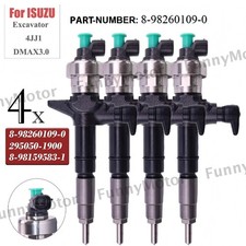 4PCS Fuel Injector 295050-1900 For Isuzu D-Max 2.5 16v Turbo 4jk1 8-98260109-0