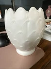 Vintage Imperial Milk Glass Artichoke Vase White Matte Finish"