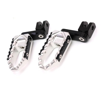 Silver Foot Pegs TOUR 40mm Adjustable For Dragster 800 RR RC 15-17 18 19