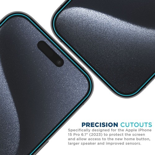 Tech Armor Screen Protector for iPhone 15 Pro 6.1 inch - 3 Pack + Camera Lens - Picture 6 of 7