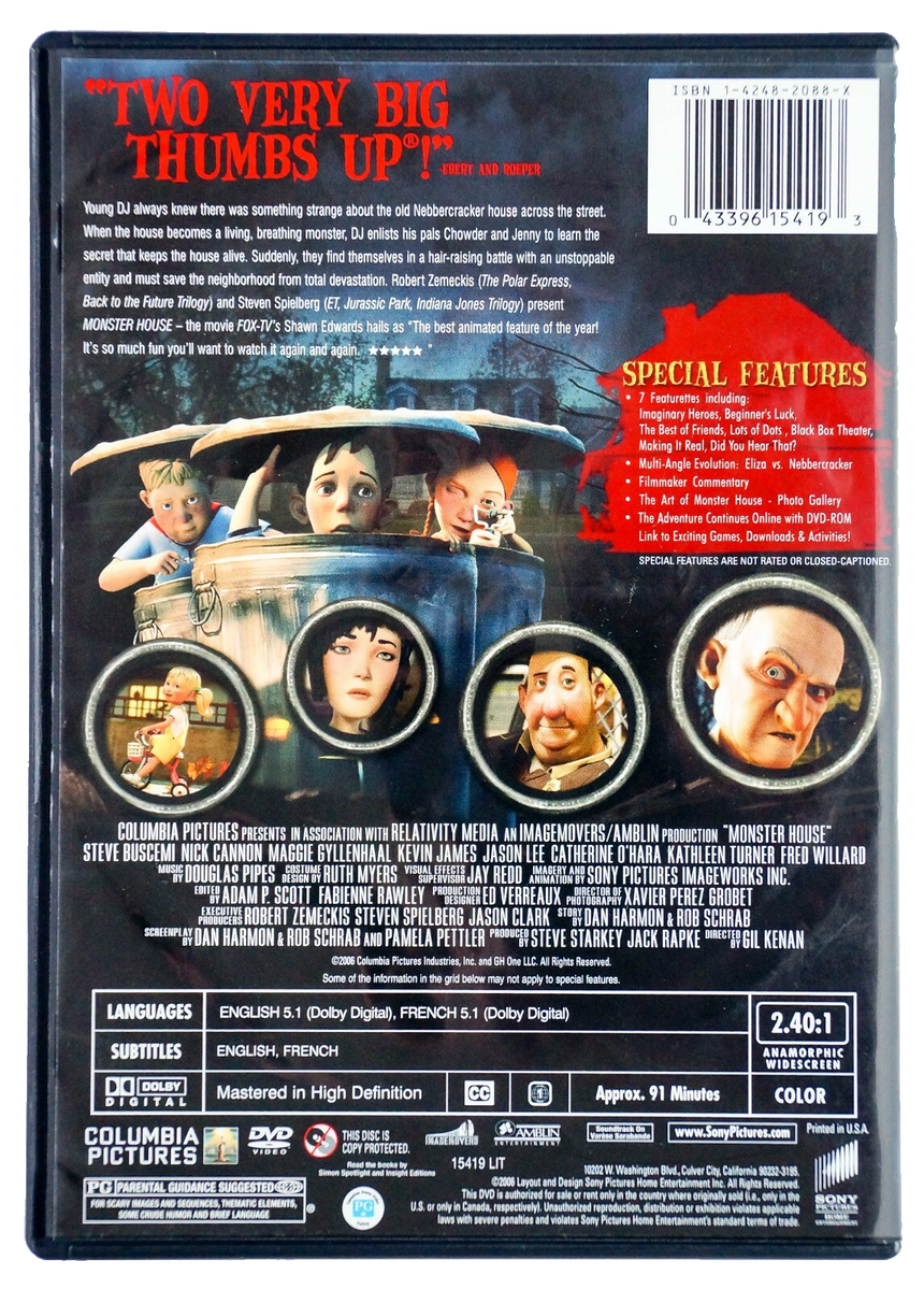 Monster House (DVD, 2006) Robert Zemeckis and Steven Spielberg