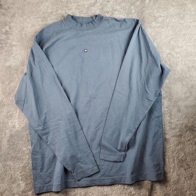 Gap Yeezy Shirt Mens M Blue Heavy Jersey Long Sleeve Logo YZY T-Shirt Tee 